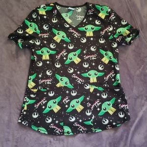 Baby Yoda, Grogu, Mandalorian, Star Wars Scrub Top